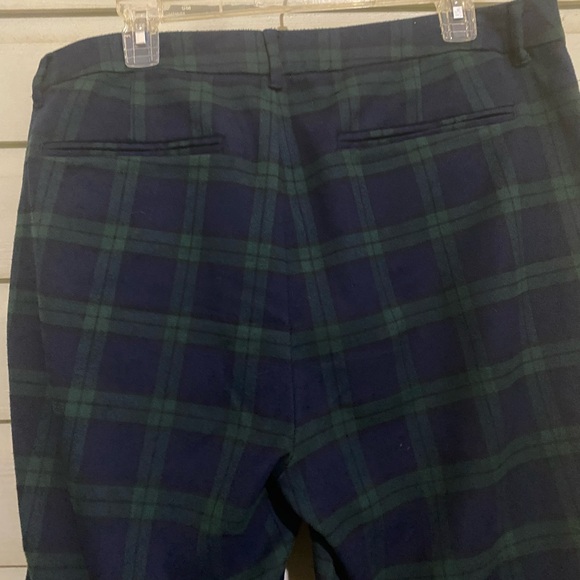 Old Navy Harper Mid Rise Black Watch Tartan Plaid Ankle Pant SZ 14 Straight Leg - Picture 6 of 13